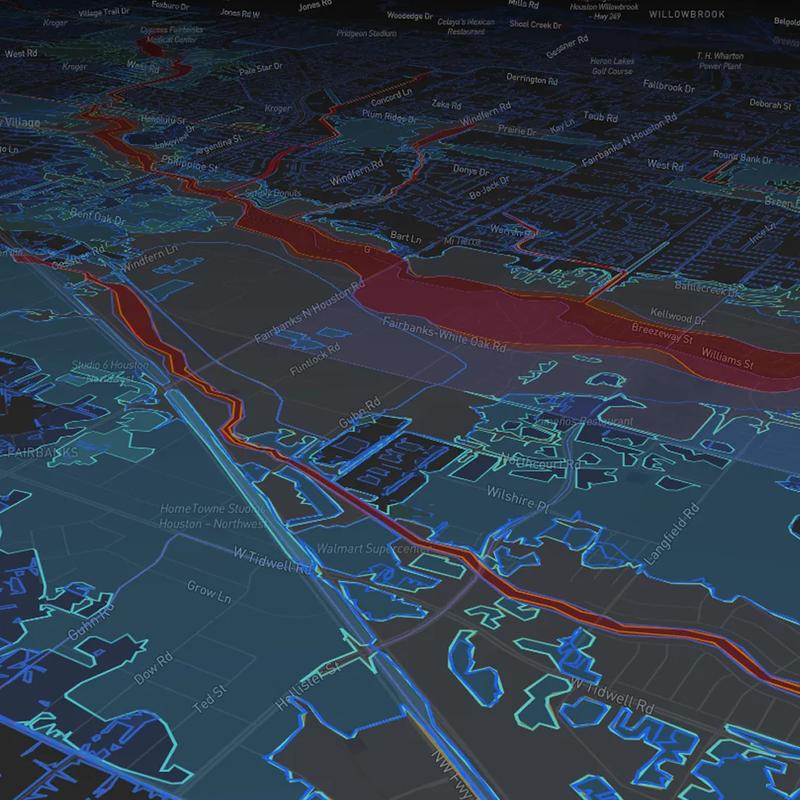 Flood risk analysis map