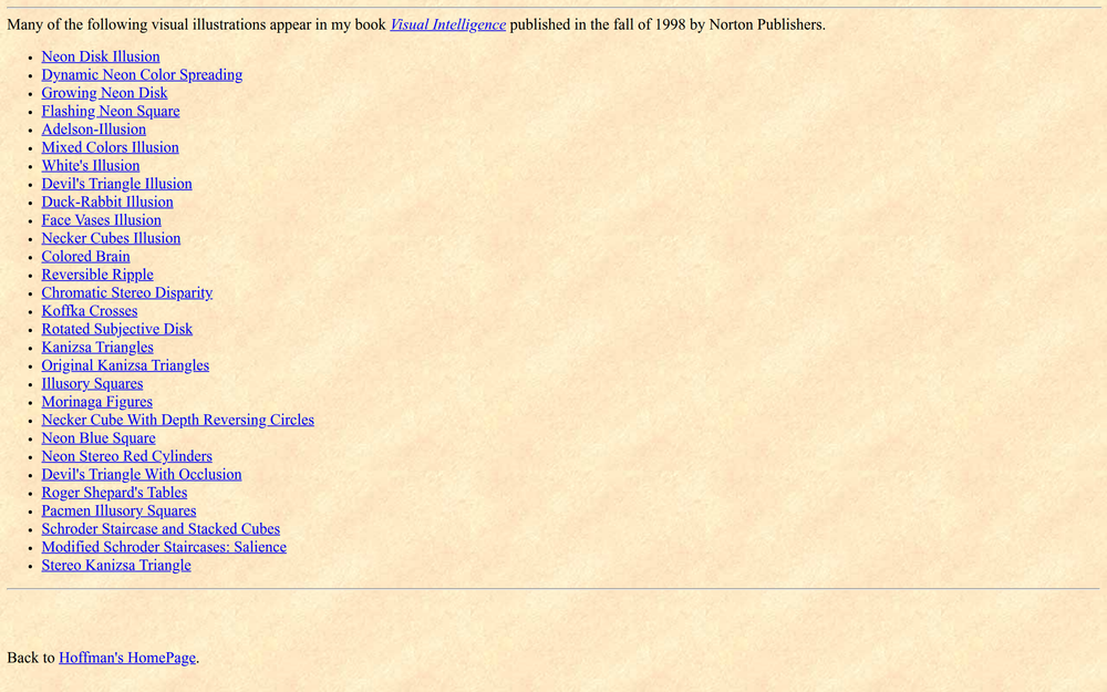 Screenshot of Visual Illusions