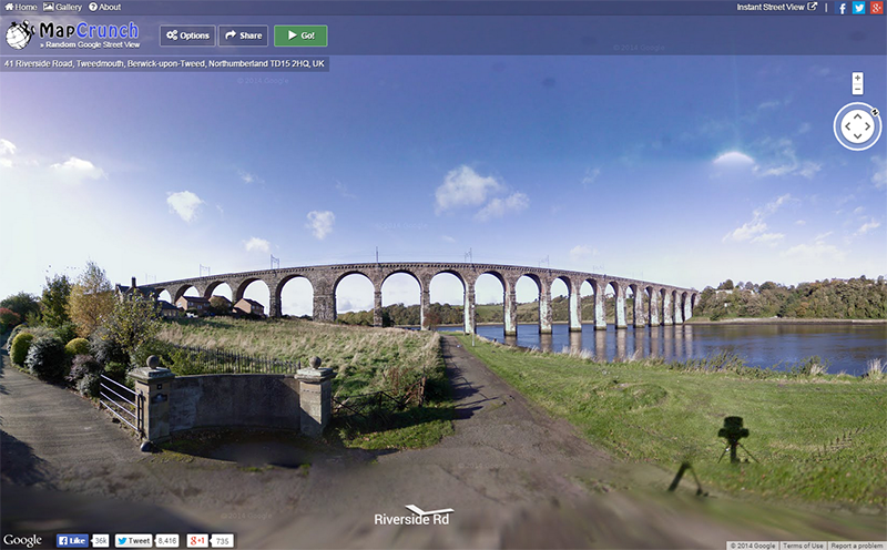 Screenshot of MapCrunch