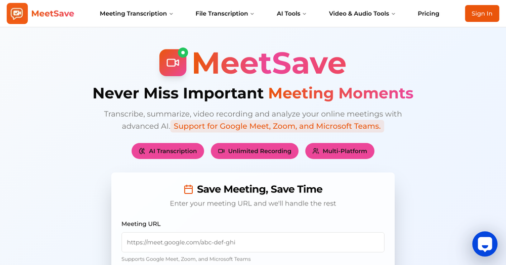 image of MeetSave AI