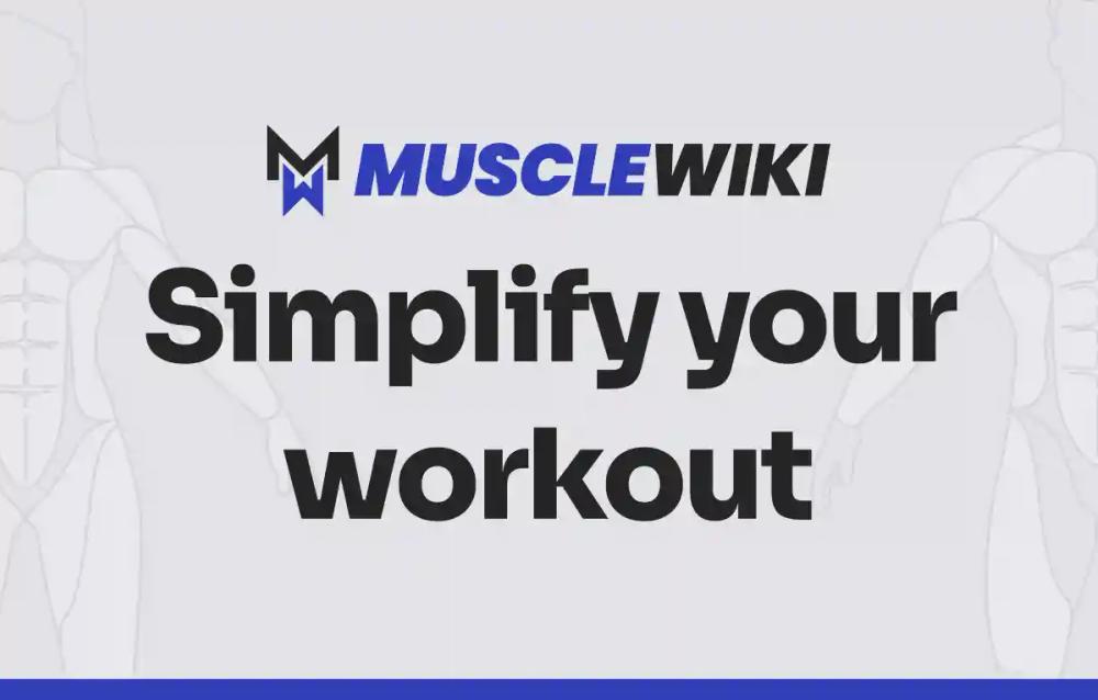 Screenshot of MuscleWiki