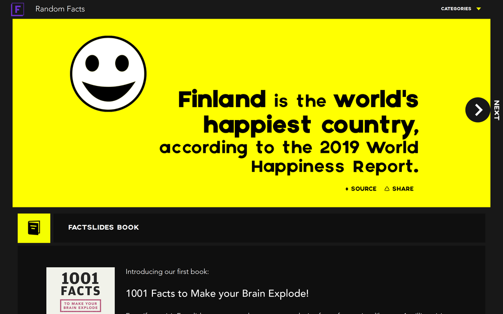 Screenshot of Factslides