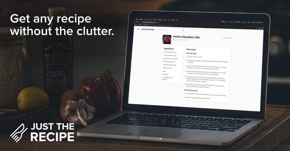 Screenshot of JustTheRecipe