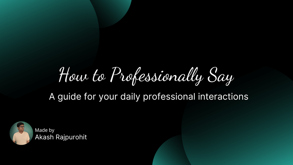 Screenshot of HowToProfessionallySay