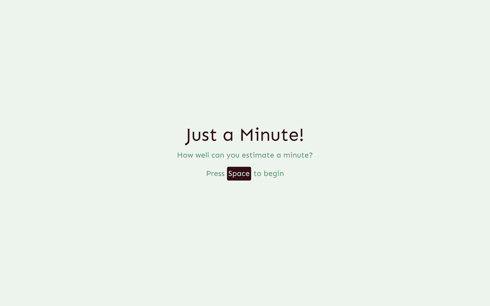 Screenshot of Just a Minute