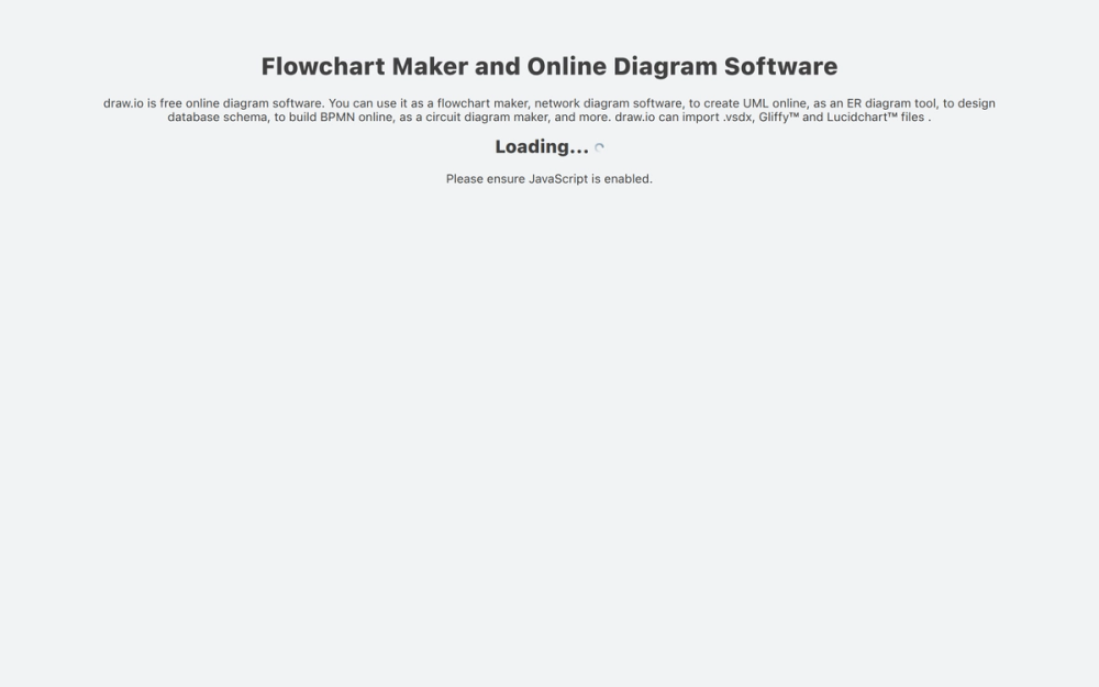Screenshot of Diagrams.net