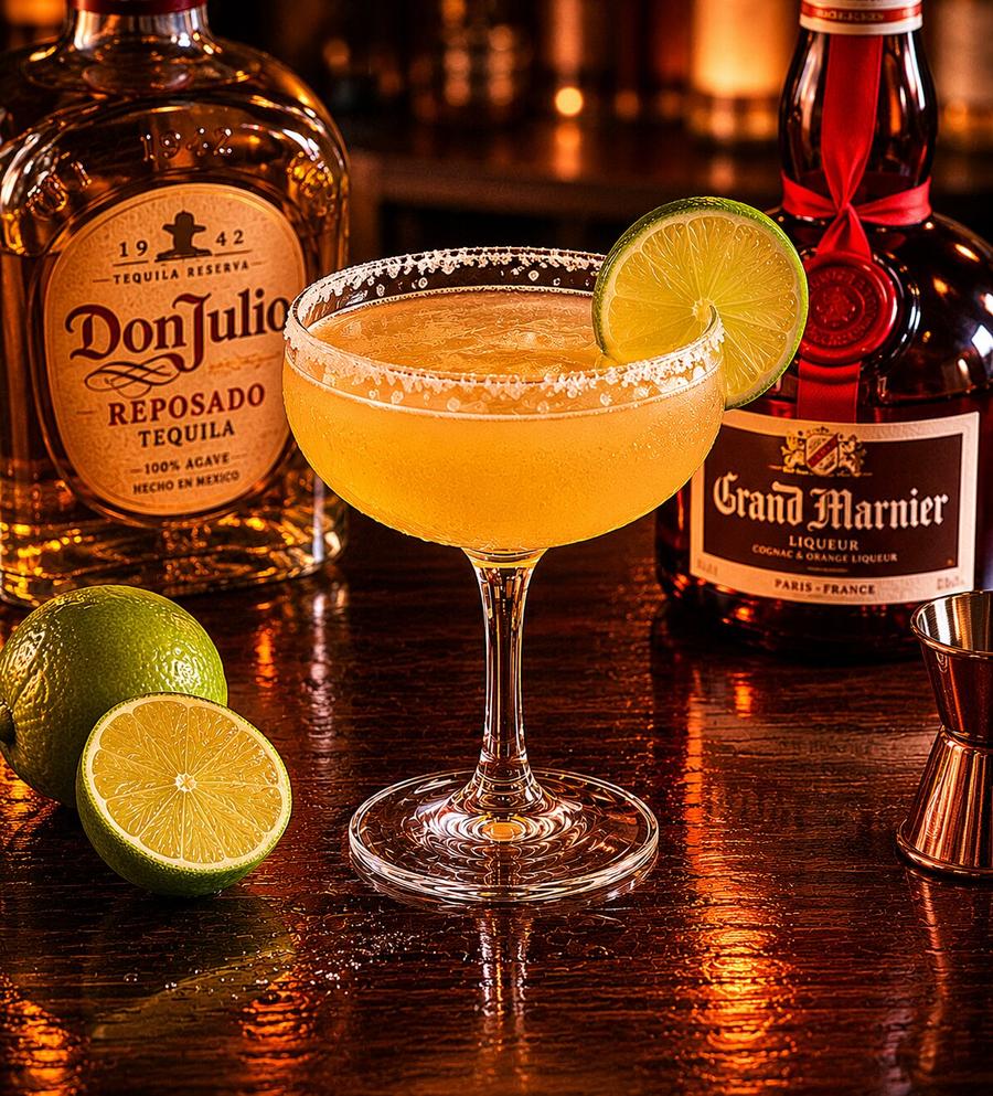 Cadillac Margarita with lime slice