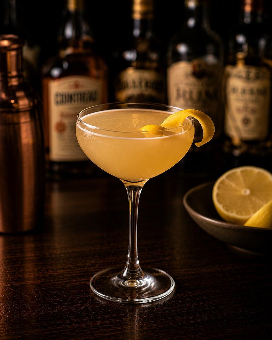 Between the Sheets drink with wedge