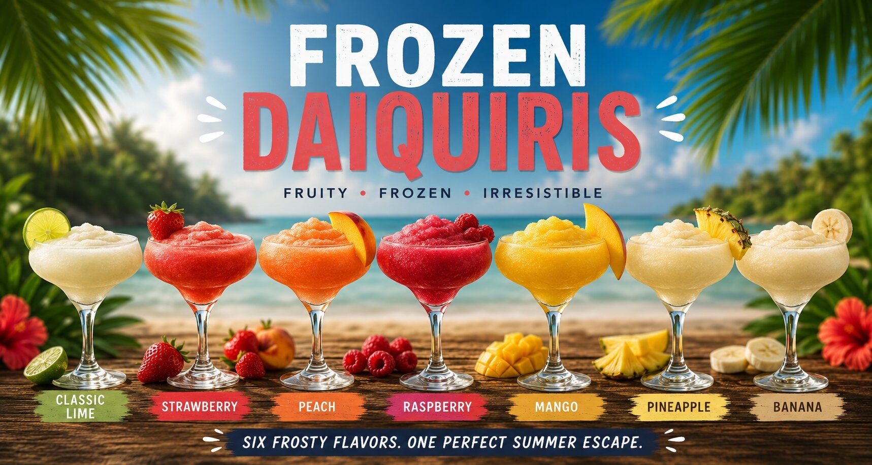 Lined up daiquiris