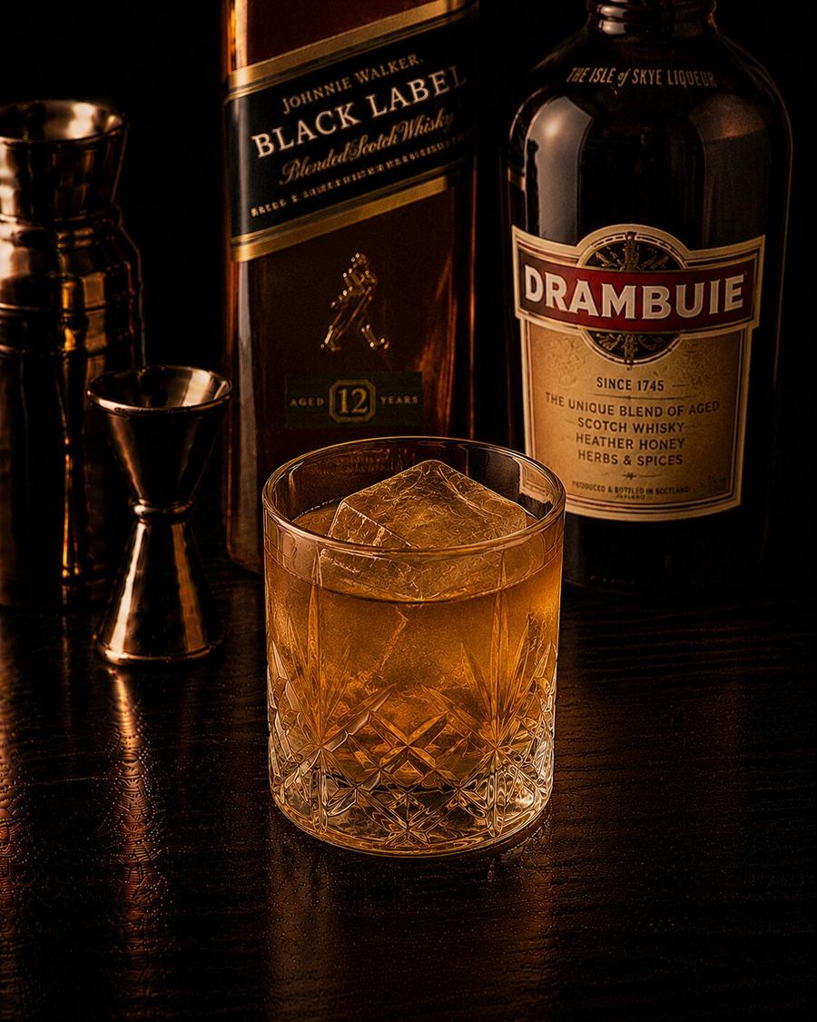 Rusty Nail drink with ice