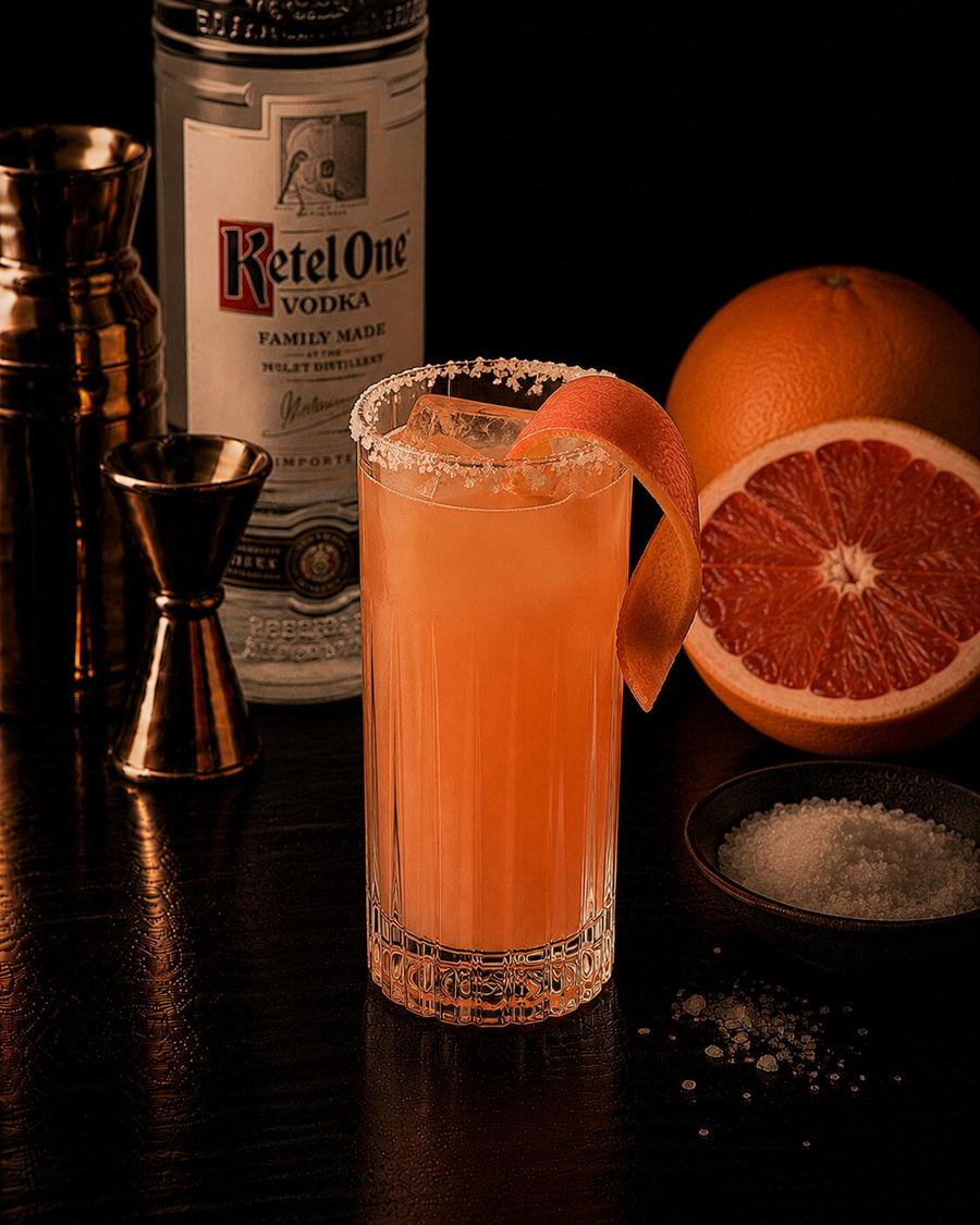 Salty Dig drink with grapefruit and salted rim