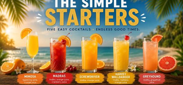 Lined up drinks