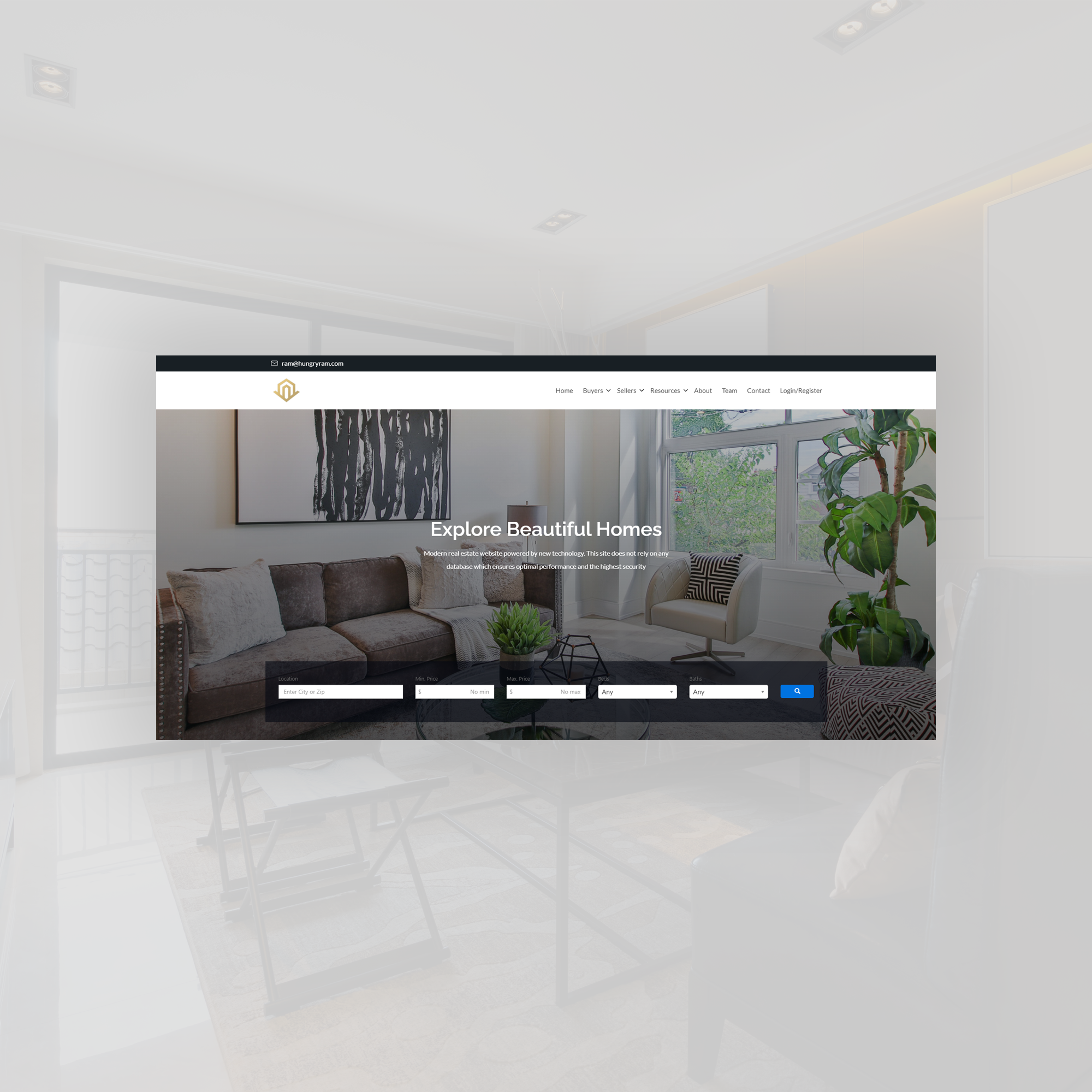 Modern real estate website design