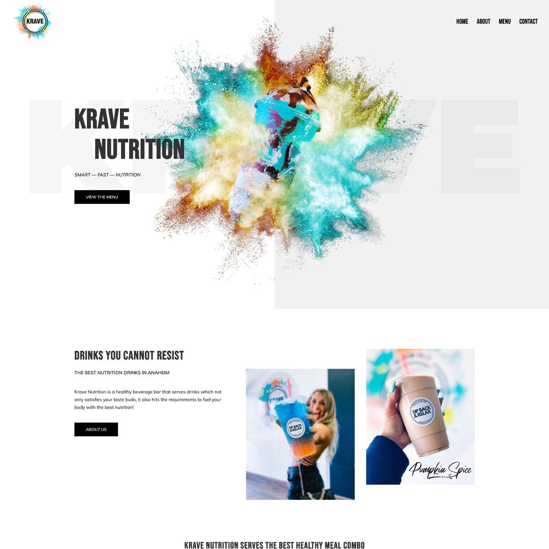 Krave Nutrition Anaheim Web design case study