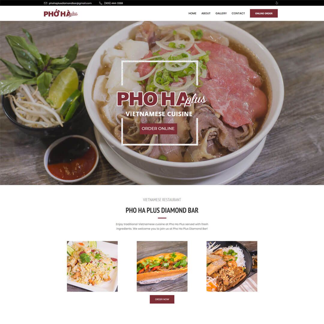 Pho Ha Plus Web design case study