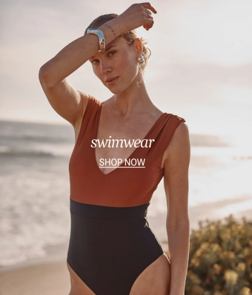 Model in One-Piece Swimsuit 