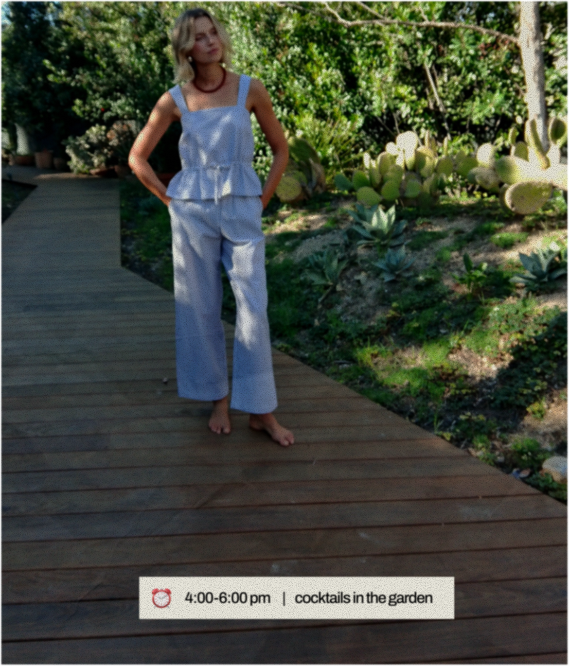 Cover-ups. Model in white log sleeve cover-up. 