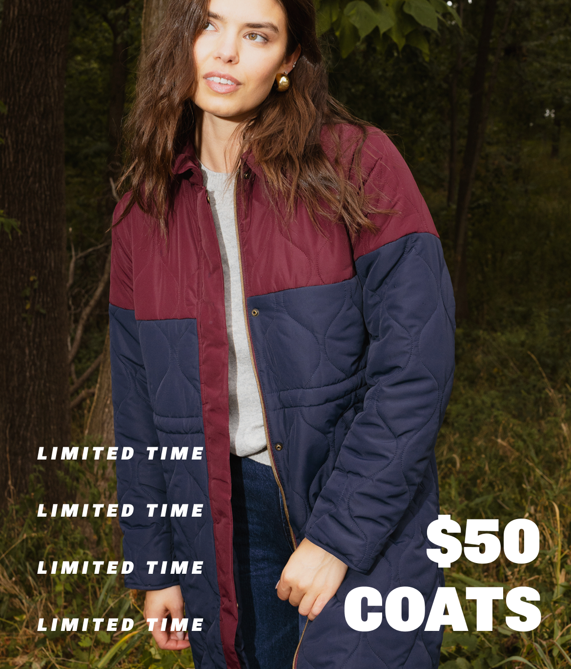 Outerwear Text: Model in black cashmere sweater