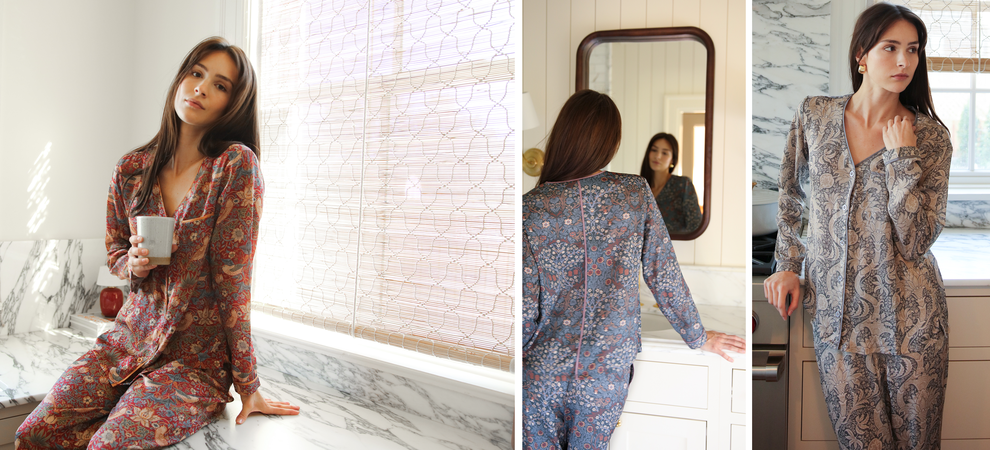 Morris & Co. x Summersalt: Models floral printed pajama sets