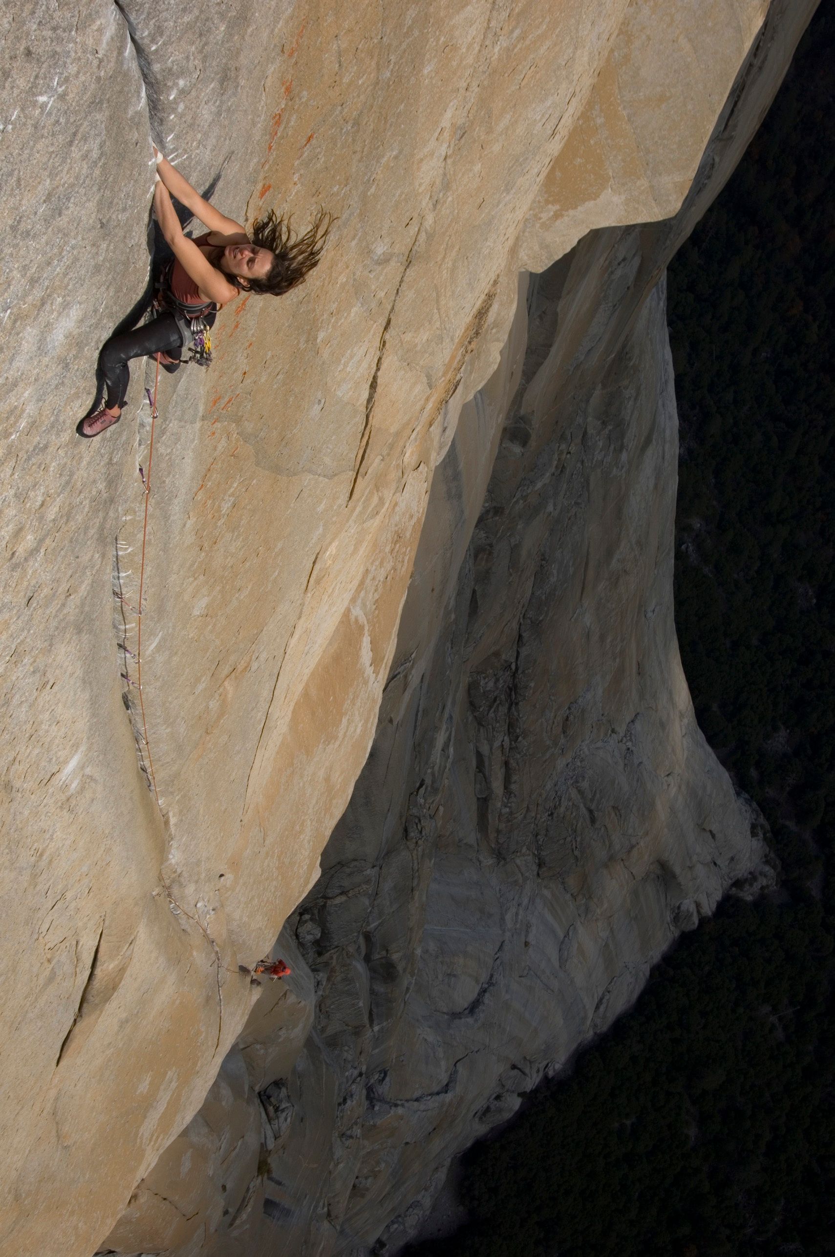 Salathe Wall Free 2005, 1 of 3.
My game plan for the Salathe was to arrive at the headwall as fresh and strong as possible, after freeing and hauling the 2500 feet leading up to it. 
📷 Jimmy Chin
