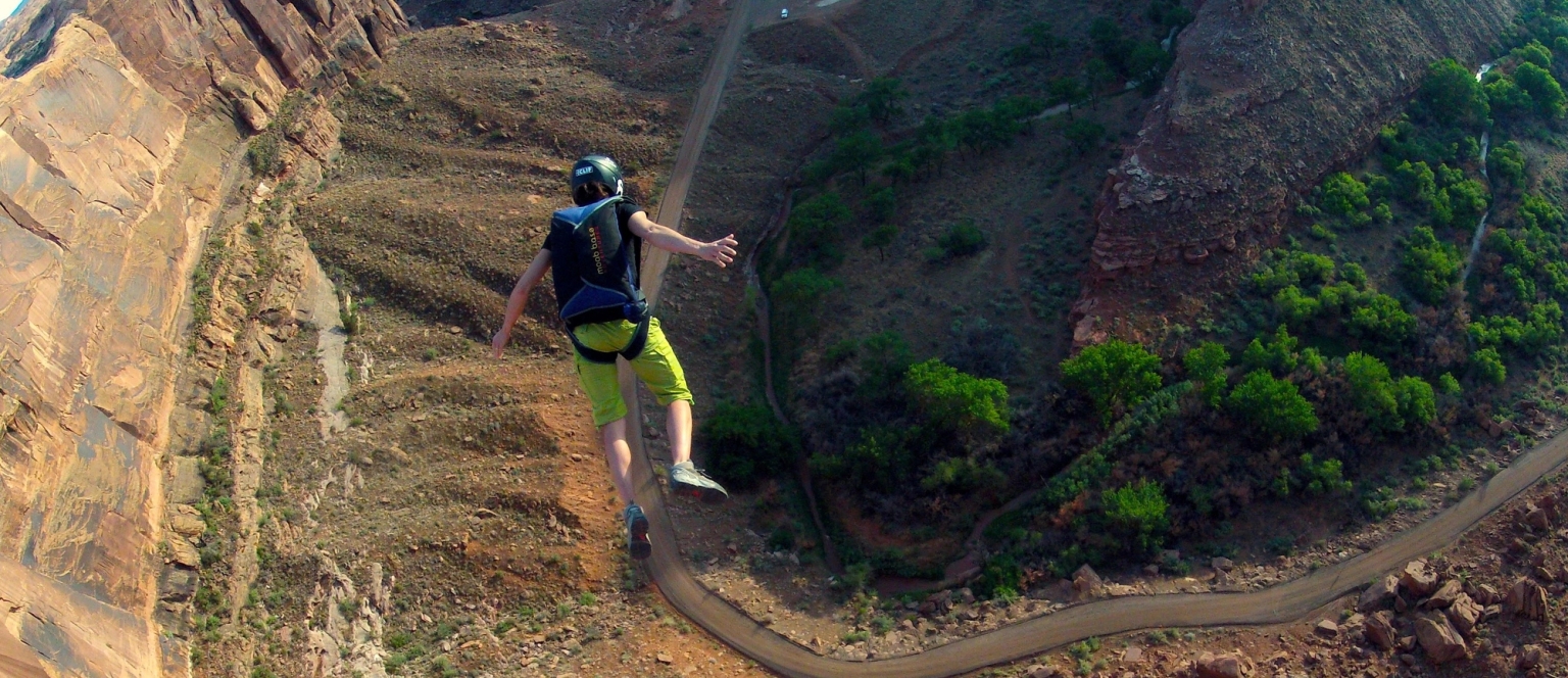 Steph BASE jump