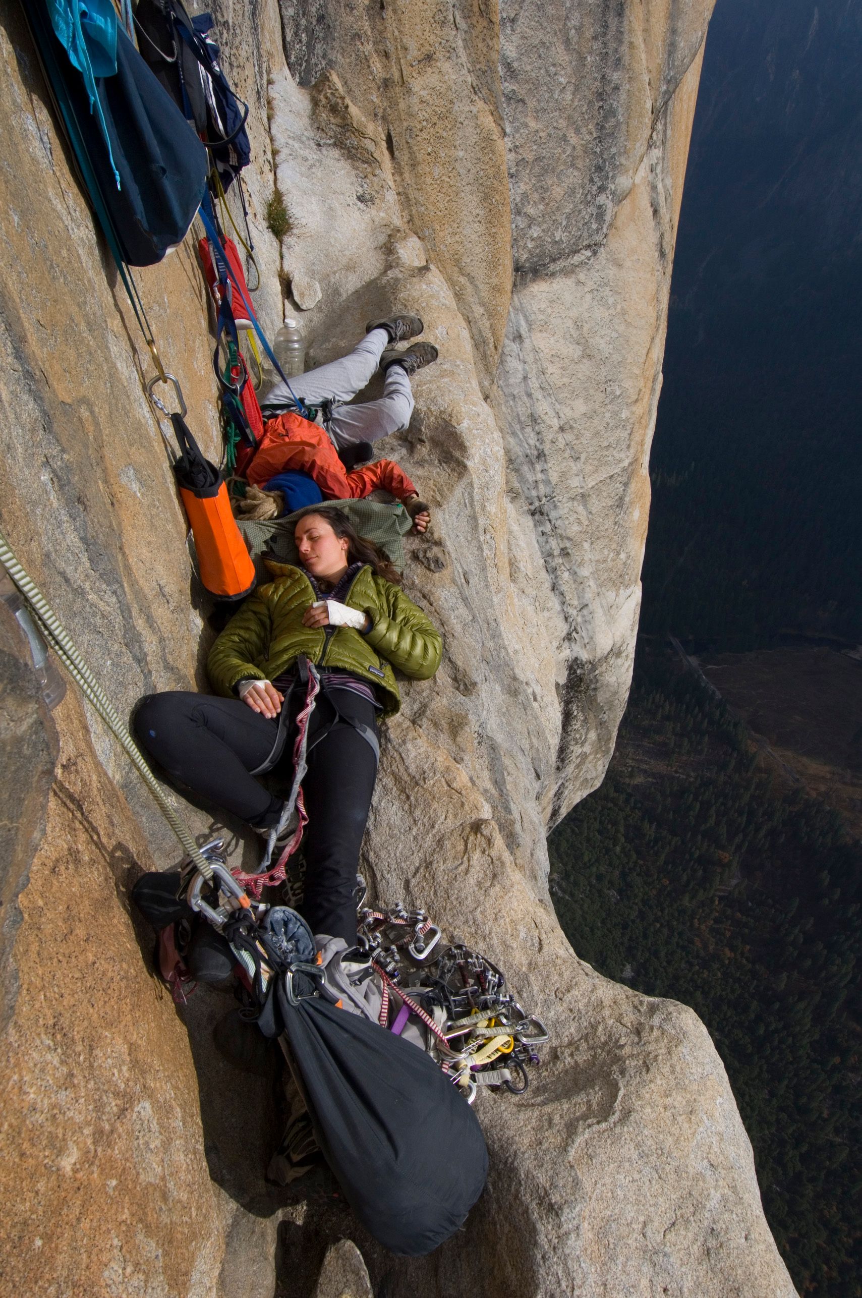 Salathe Wall Free 2005, 2 of 3.
In actuality, I arrived beat up physically and mentally, already 2 days over schedule and low on food, water and clothing. I had to dig deep and give it all I had on the first rope-stretching endurance headwall pitch—forget the deep-sore muscles, aching feet and empty tank, and believe in hope 🙏🏻  
📷 Jimmy Chin