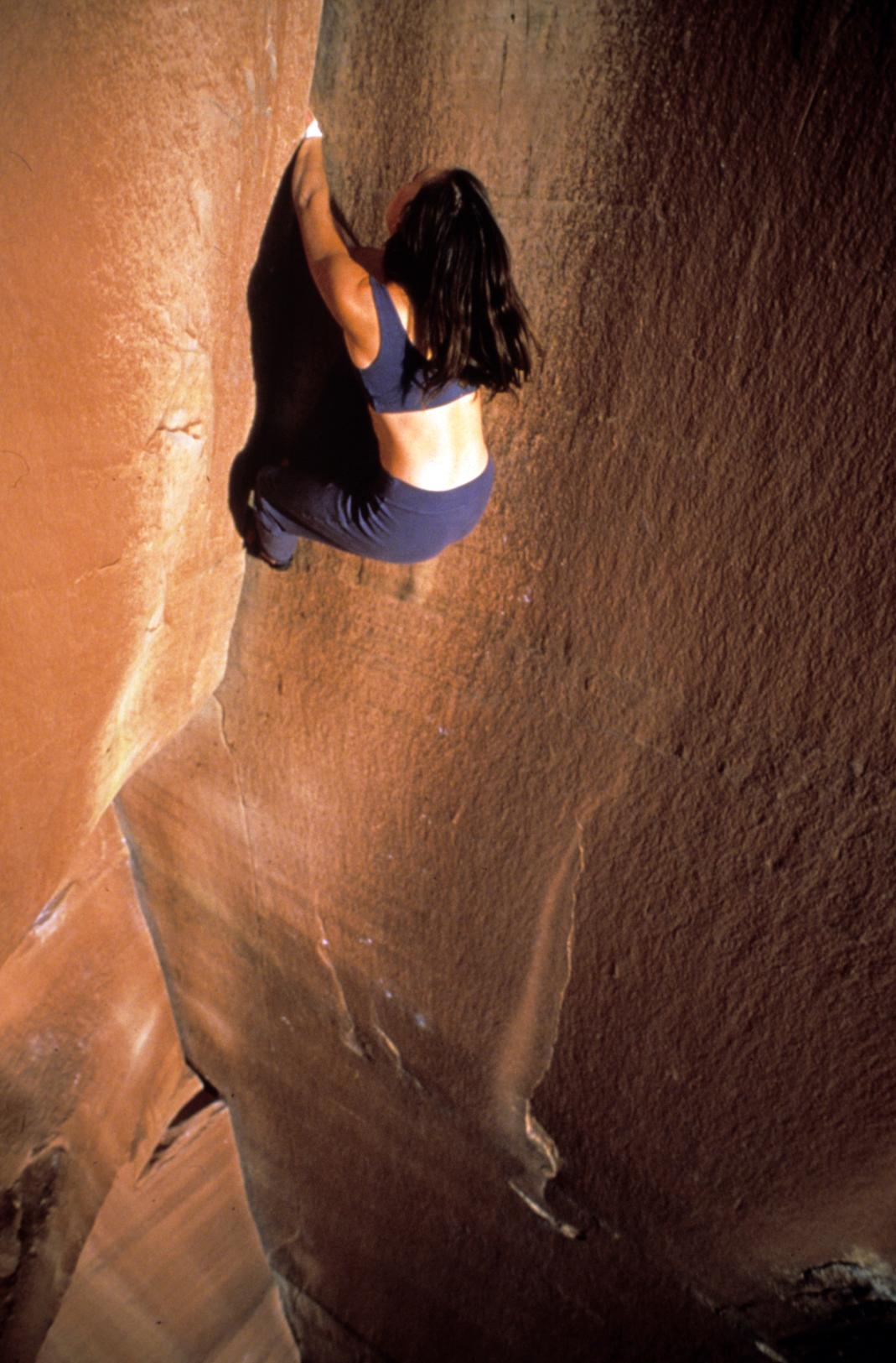 Indian Creek, Utah, 1998.
Incredible Hand Crack 👊🏻 
A young wingsuiter asked me why I like to free solo, which was a funny yet insightful question from a guy who likes to fly off cliffs in a nylon suit. There’s the quick answers and the real answers to those kinds of questions.

For me, the simple path is the one I want to follow. 

Maybe (definitely) I was a naive idealist in 1998, but having lived a lot of life since then, I still have to believe that giving your heart and soul to something pure and demanding and meaningful maybe only to you is a path worth walking. And if we could all do that, in even the smallest ways, the world would be a different place.