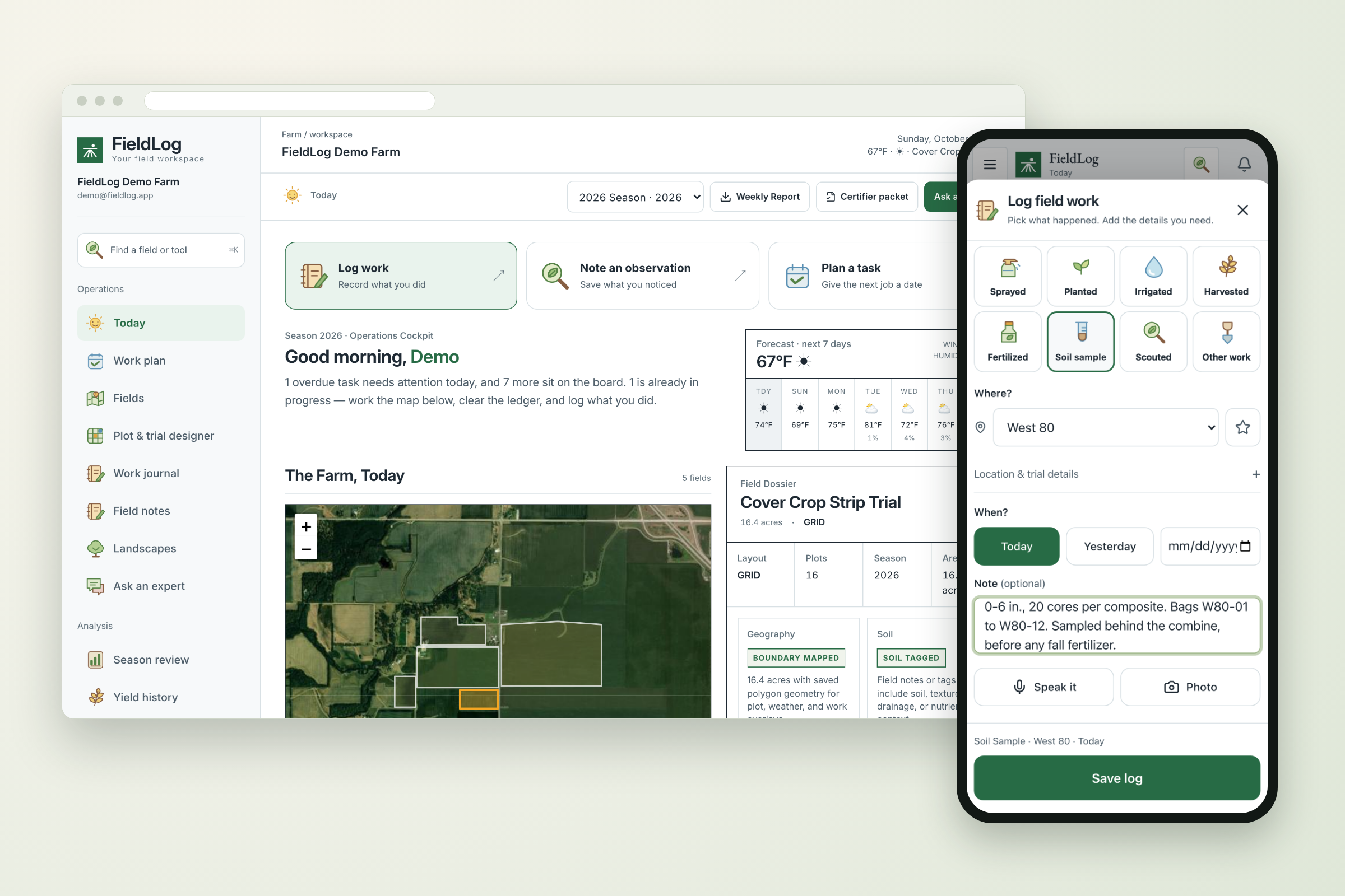 FieldLog: A Working Memory for Every Field