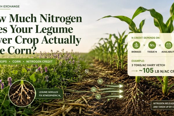 How Much Nitrogen Does Your Legume Cover Crop Actually Give Corn?