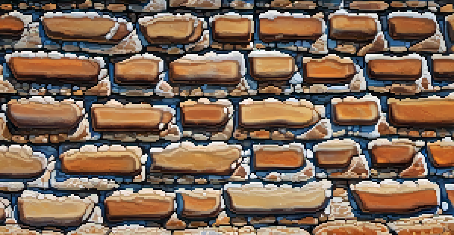 Close-up of the tabby wall construction of Fort Pulaski, displaying the texture and patterns formed by oyster shells.