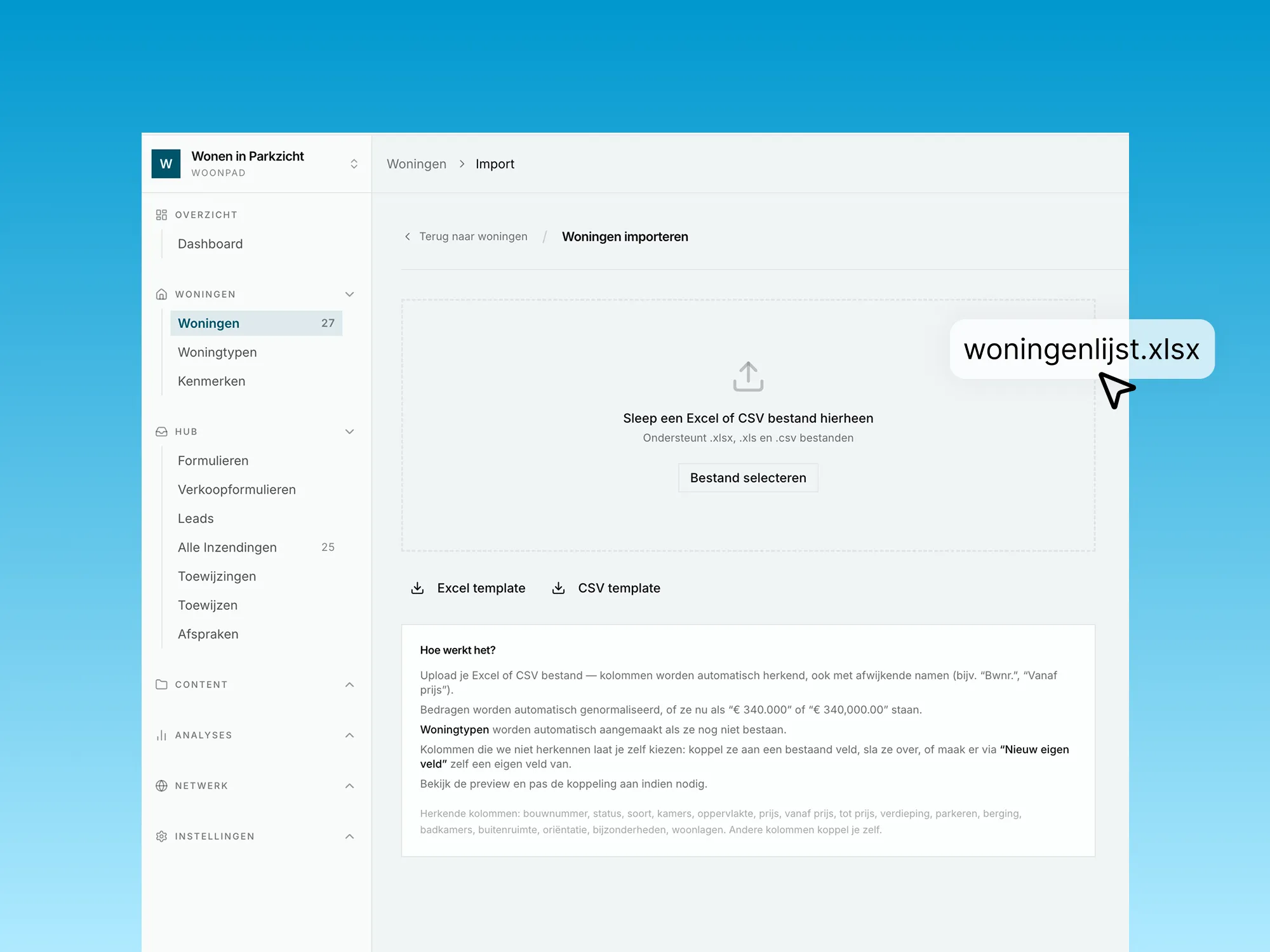Woningbeheer & import
