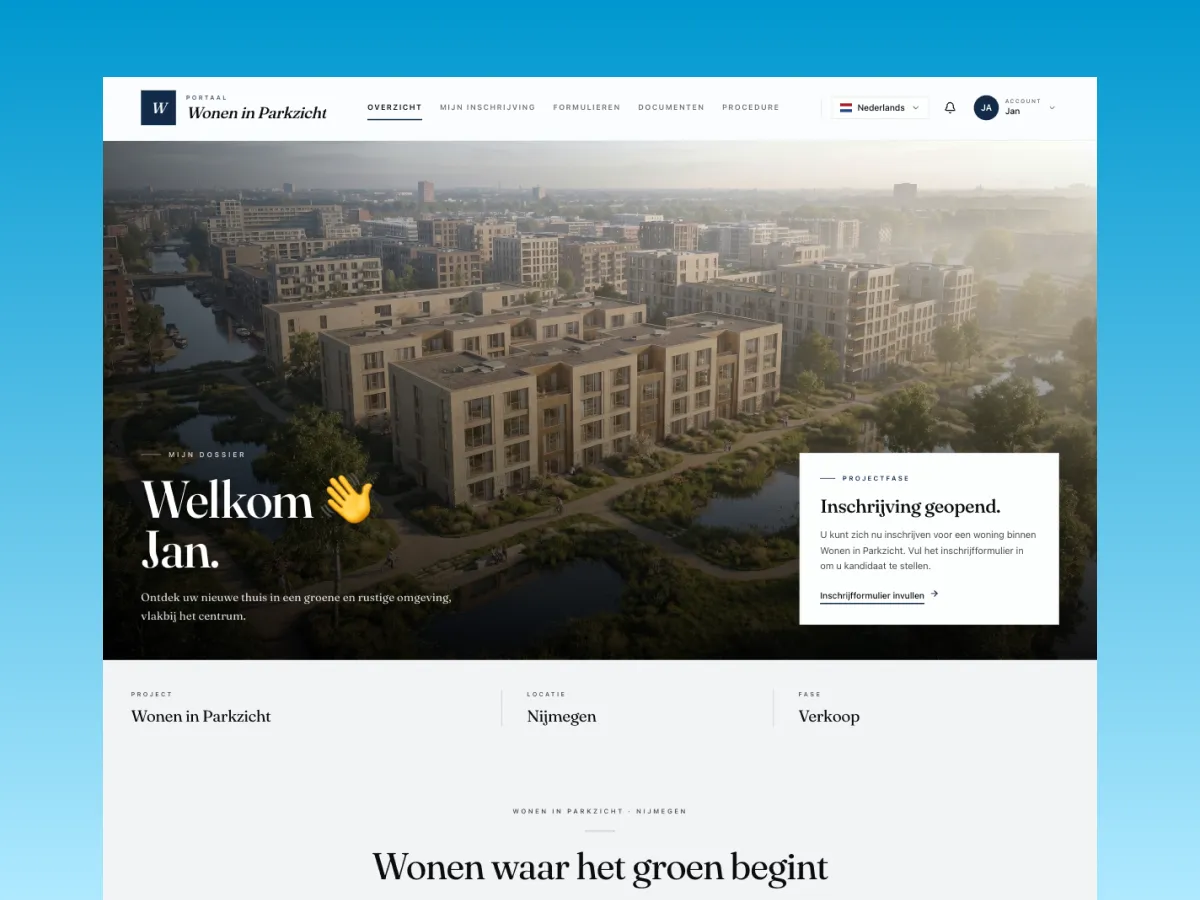 Woonpad koperportal