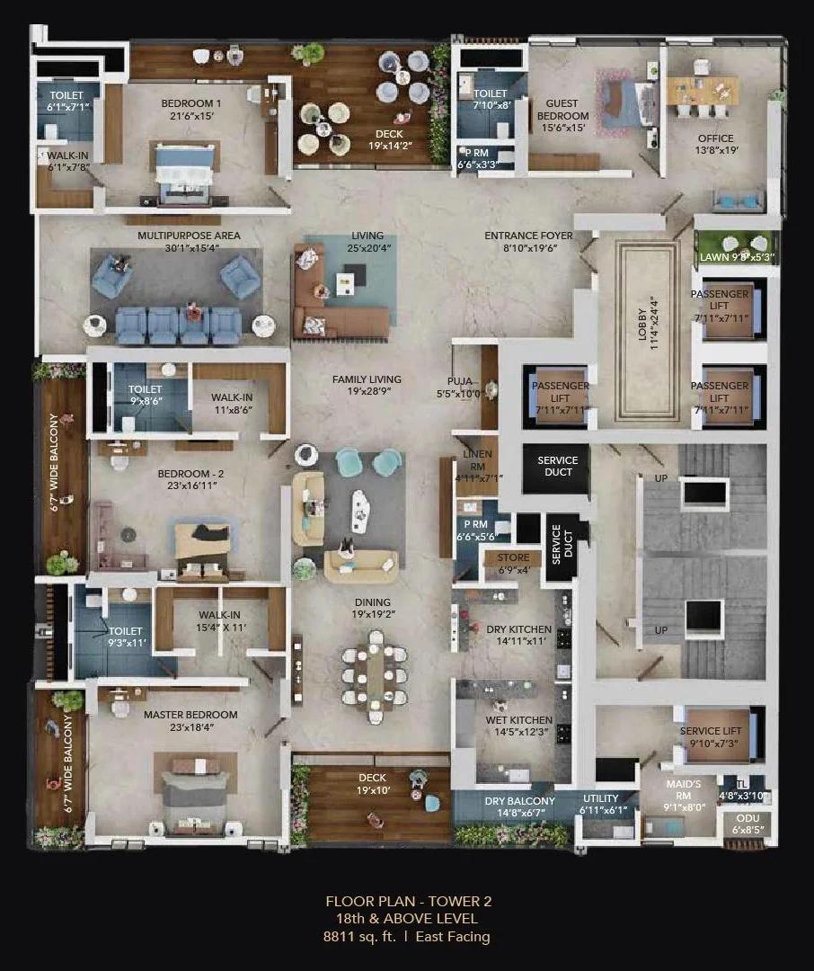 West Wing floor plan