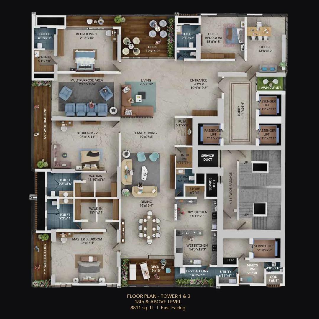 East Wing floor plan