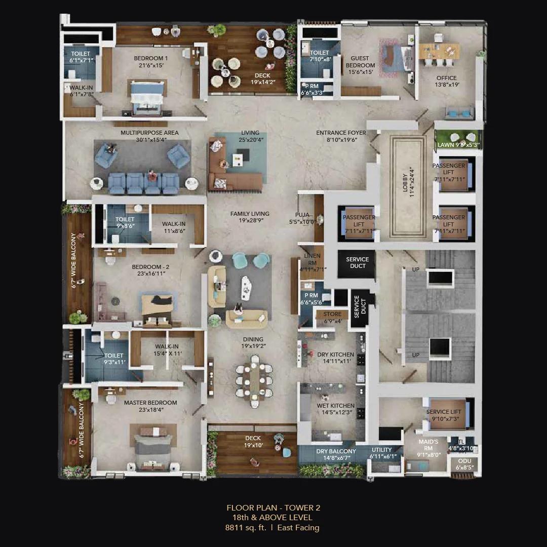 West Wing floor plan