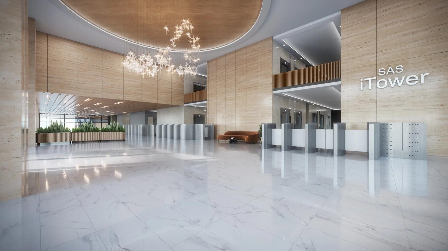 SAS iTower main lobby