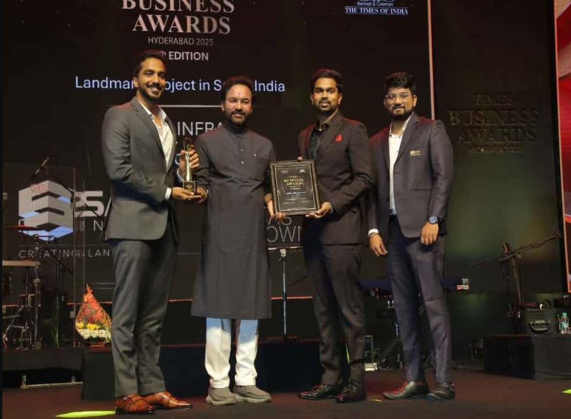 SAS Infra group banging Times Business Award 2025