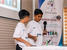 Students presenting the Smart Solar Tracking System project.