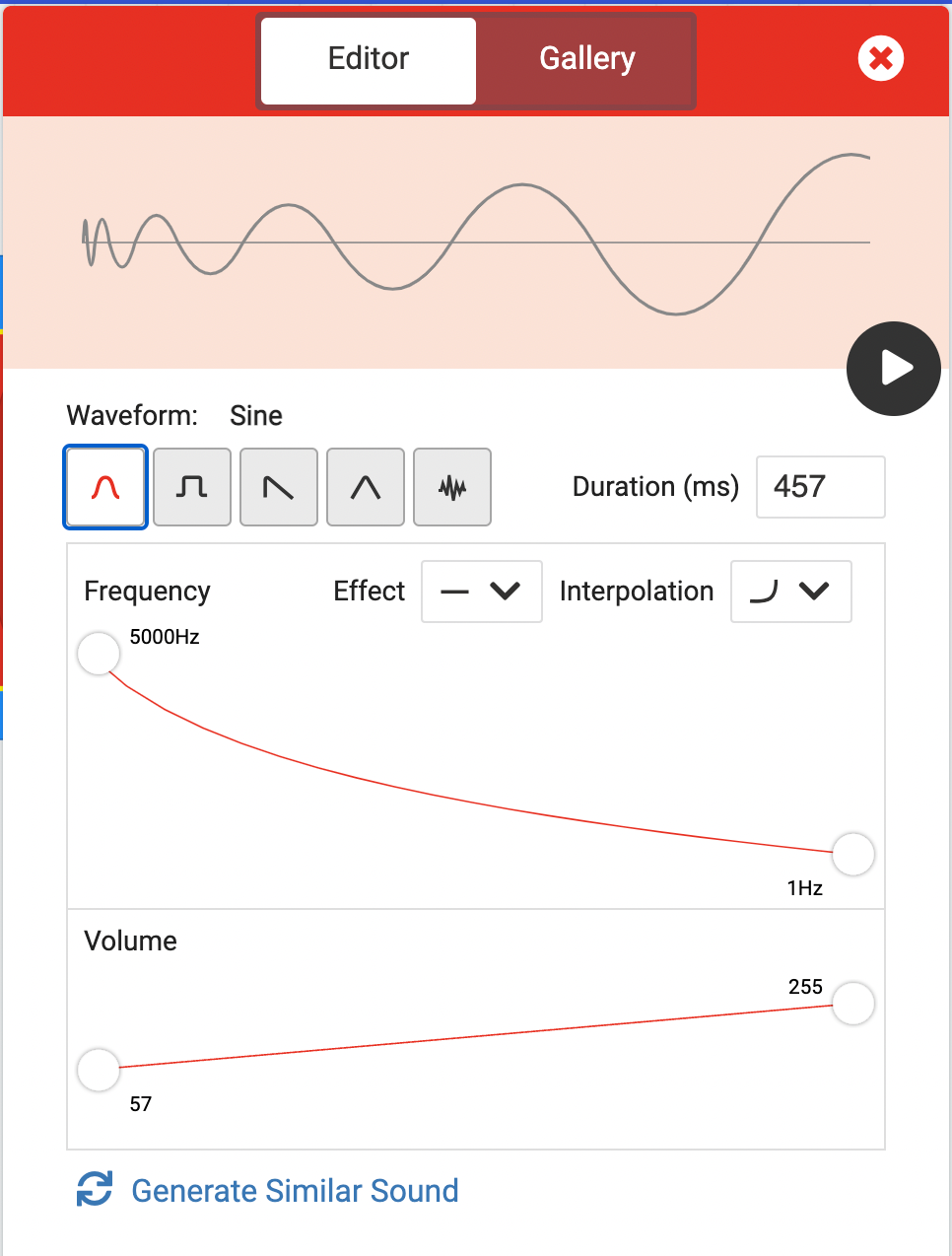 the sound wave editor