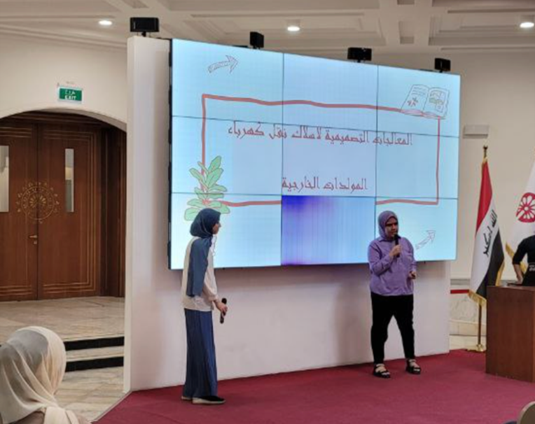 Students present their design solutions for power cables.