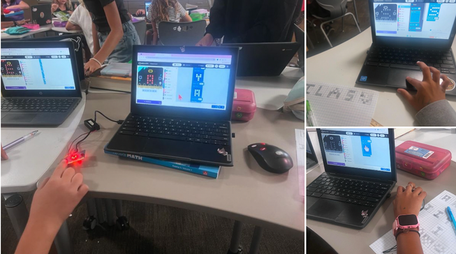 micro:bit Champion, Lisa Moe, used micro:bits to help her students learn more about ratio