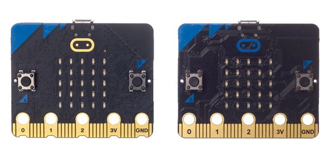 two micro:bits side by side