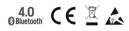 Blutetooth CE etc compliance logos