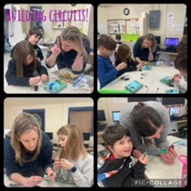 Collage of pictures of students working on the How to Catch a Dragon project.