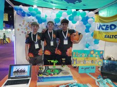 Students pose with the Early Monitoring System prototype.