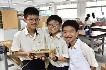 boys in Singapore taking part in the Digital Maker Programme