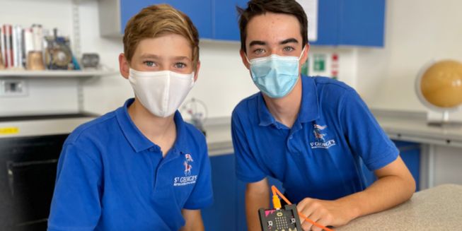 Students with micro:bit
