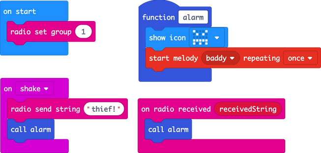 MakeCode blocks using a function as a procedure