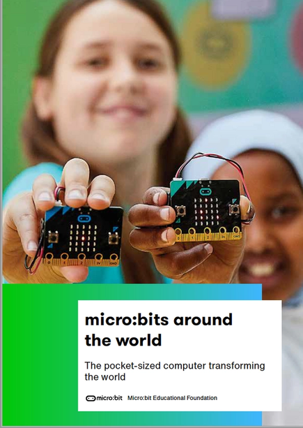 front cover of micro:bits around the the world booklet