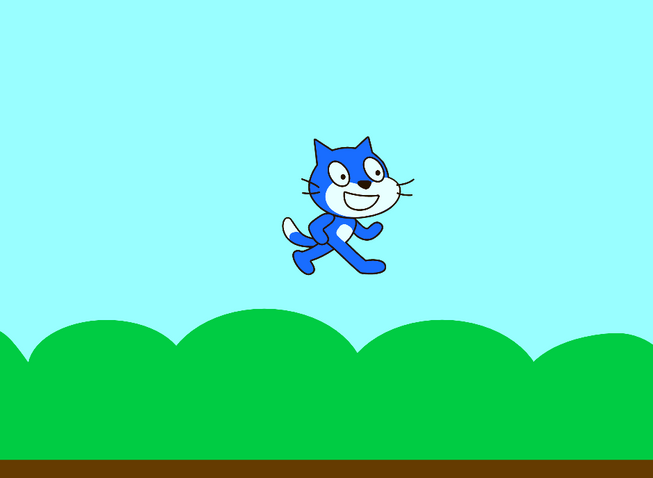 Screenshot van Scratch project - kat springen